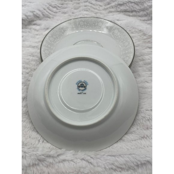 Royal Song, Bridal Lace Fine China, 5 7/8” Saucer Set of Four - Picture 4 of 8
